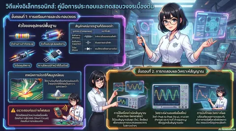 การประกอบวงจรและททดสอบ