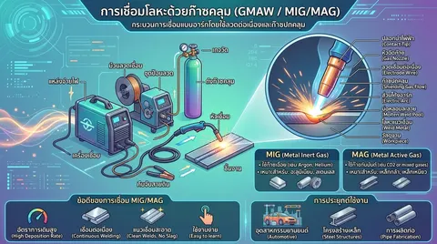งานเชื่อมอาร์กโลหะแก๊สคลุม