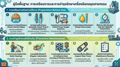 เตรียมความพร้อมและบำรุงรักษาเครื่องมือกลเบื้องต้น