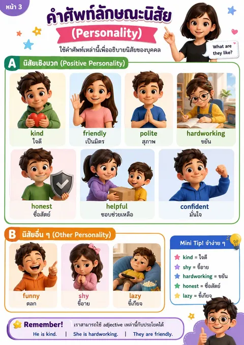 คำศัพท์ลักษณะนิสัย