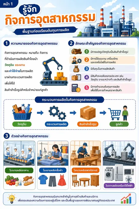 Infographic บัญชีอุตสาหกรรม