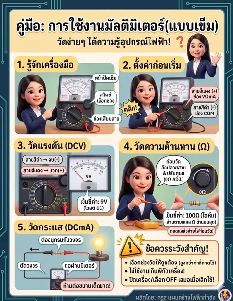 การใช้งานมัลติมิเตอร์