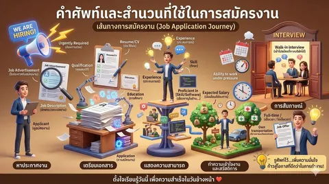 คำศัพท์และสำนวนที่ใช้ในการสมัครงาน