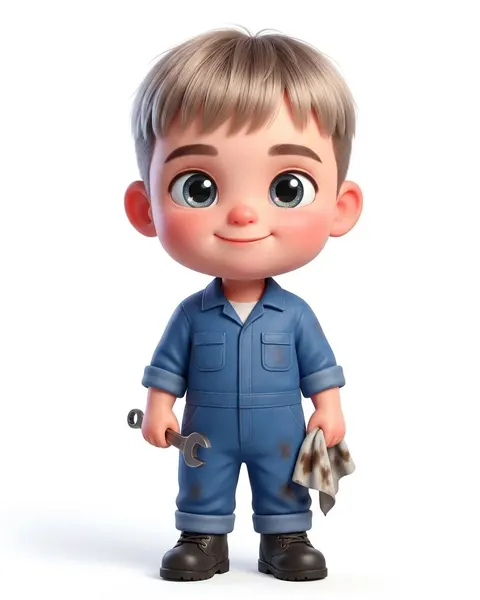 สำหรับสร้างรูปภาพการ์ตูนตัวเอง   เด็กผู้หญิงตัวเล็กสไตล์การ์ตูน 3D แบบ chibi หัวโต ตัวเล็ก น่ารักมาก ดวงตากลมโต เป็นประกาย ผิวเนียนใสอมชมพู แก้มป่องระเรื่อ ผมสั้นตรงสีดำยาวระดับคาง มีหน้าม้า เล็กน้อย ยิ้มหวาน ดูสดใสเป็นมิตร มีใบหน้าตามภาพอ้างอิง (reference face) ใส่ชุด เดรสสีน้ำเงินลายขาวแบบเรียบง่าย สไตล์มินิมอล ใส่รองเท้าคัดชูสีดำ ยืนตรง มุมมอง ด้านหน้าเต็มตัว ฉากหลังสีขาวหรือโปร่งใส แสงนุ่ม (soft lighting) เงานุ่ม รายละเอียด สูงมาก (ultra detailed) คุณภาพ 4K สไตล์ Pixar / 3D animation render  Negative Prompt (แนะนำเพิ่ม):   ภาพเบลอ, สัดส่วนผิดเพี้ยน, แขนขาเกิน, หน้าเพี้ยน, แสงแข็ง, ภาพแตก, คุณภาพต่ำ