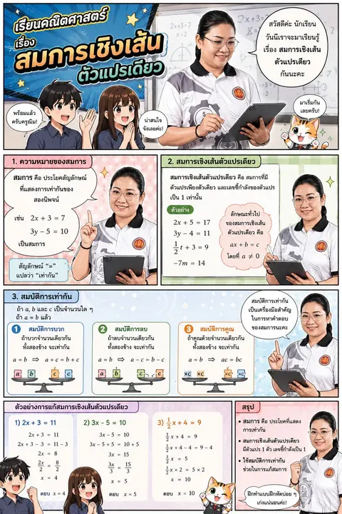 สมการเชิงเส้นตัวแปรเดียว