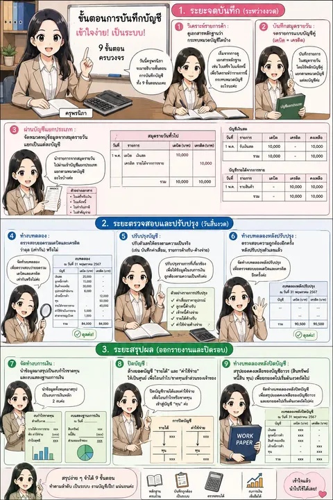 ขั้นตอนการบันทึกบัญชี