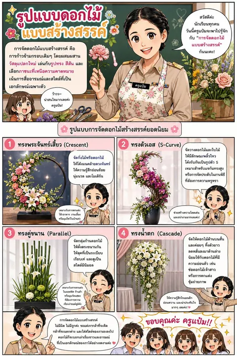 การจัดดอกไม้แบบสร้างสรรค์