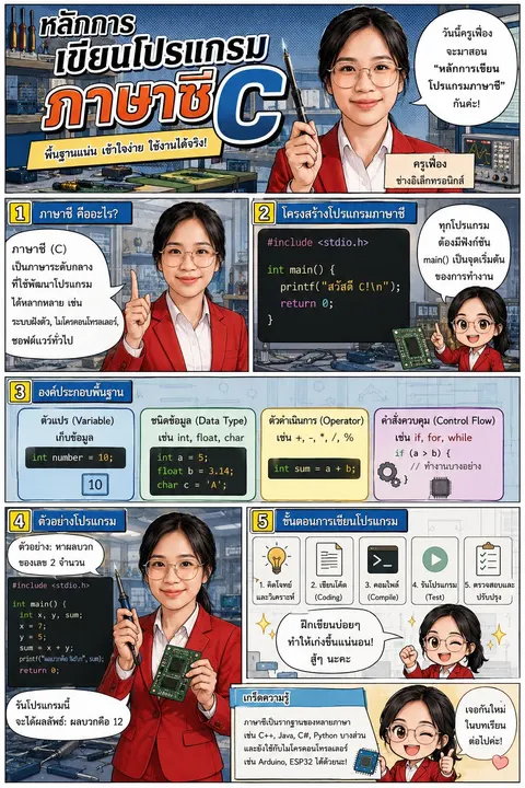 หลักการเขียนโปรแกรมภาษาซี
