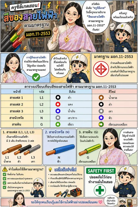 สีของสายไฟฟ้า