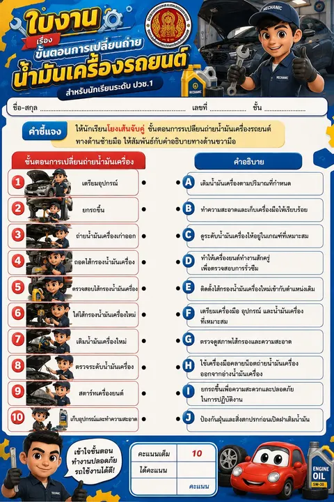การเปลี่ยนถ่ายน้ำมันเครื่องรถยนต์