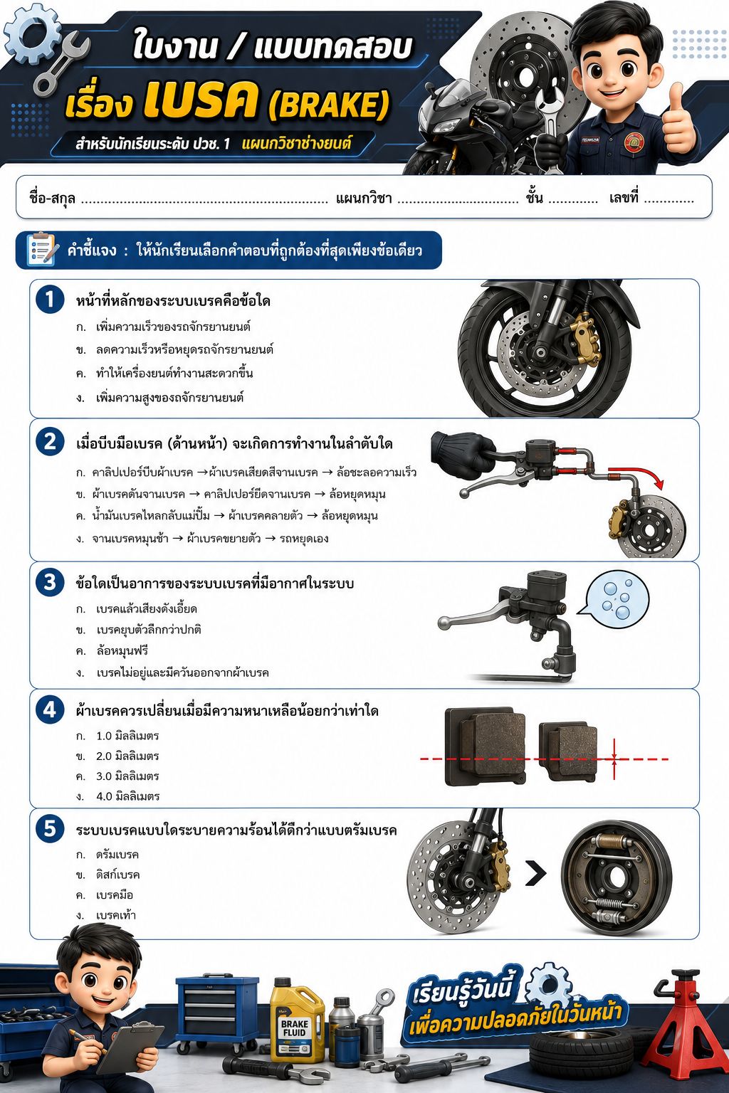 ใบงานเบรก