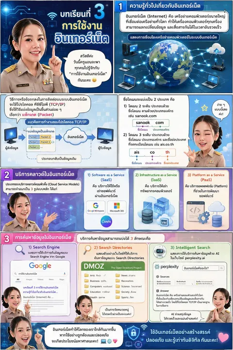 Infographic การใช้งานอินเทอร์เน็ต ครูแอน
