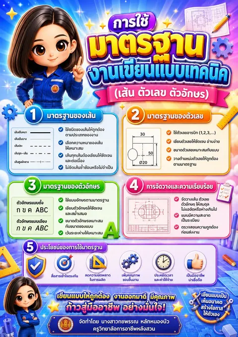 การใช้มาตรฐานงานเขียนแบบเทคนิค