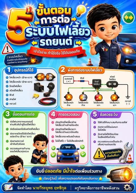 การต่อไฟเลี้ยวรถยนต์