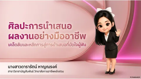 ศิลปะการนำเสนอผลงานอย่างมืออาชีพ