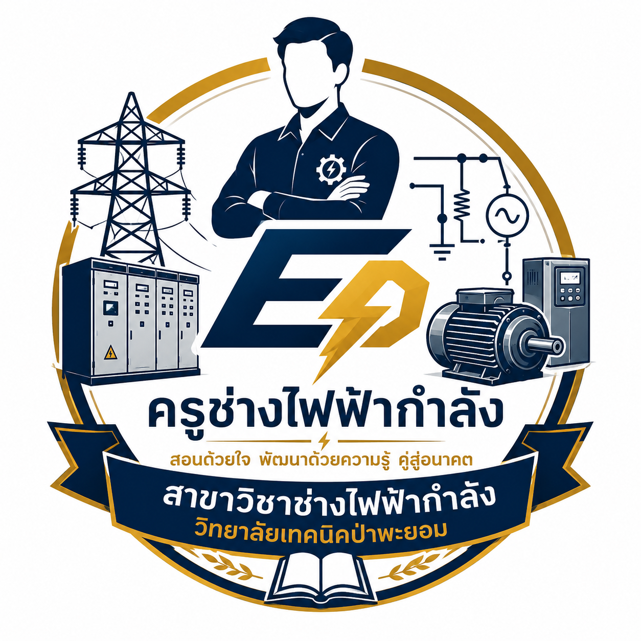 โลโก้ ช่างไฟฟ้ากำลัง