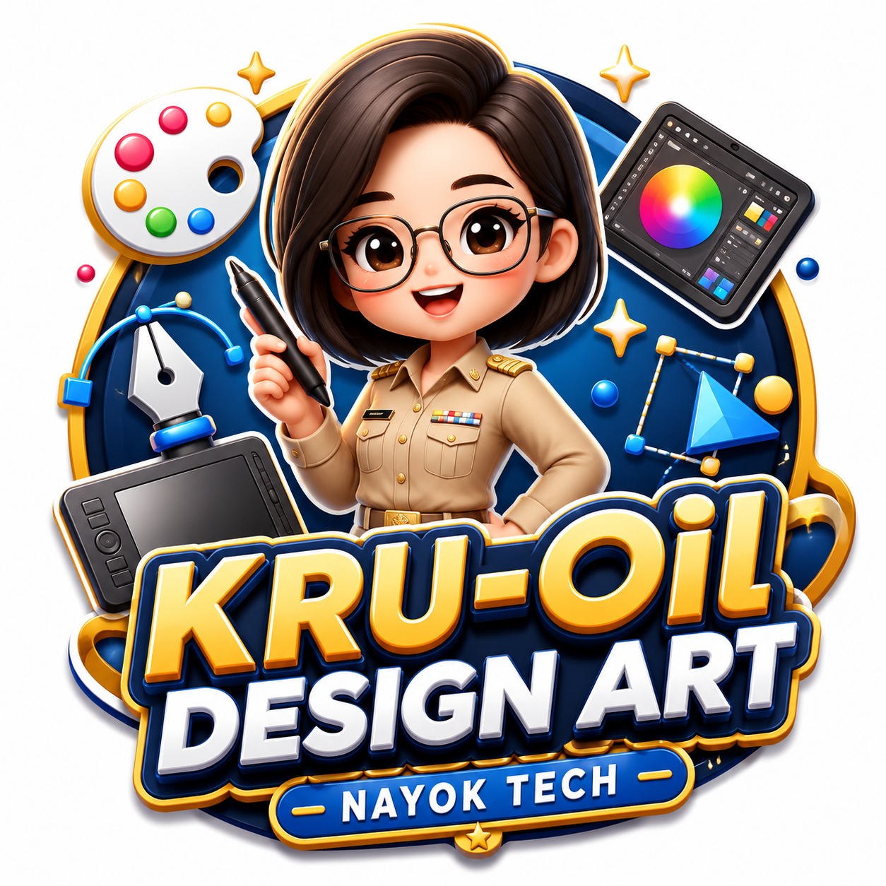 ออกแบบ Logo - Kru.OIL