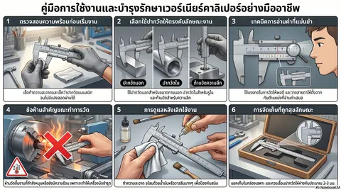 การใช้งานเวอร์เนียร์คาลิปเปอร์