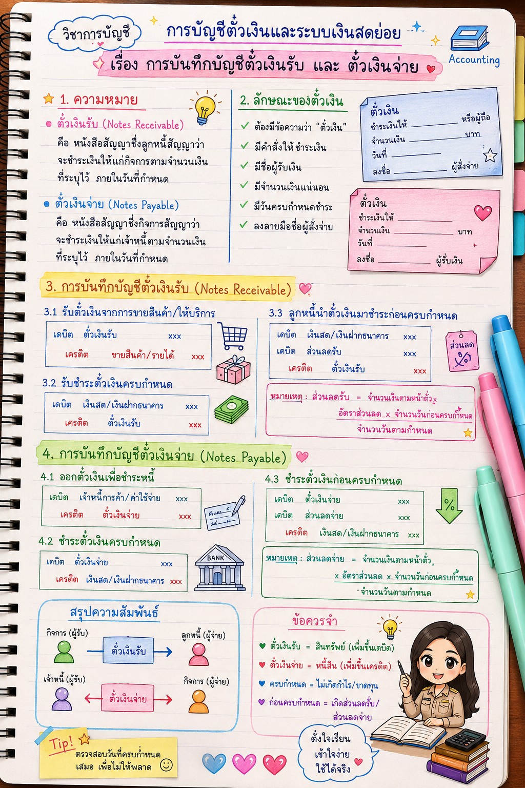 ใบความรู้ การบันทึกบัญชีตั๋วเงินรับและตั๋วเงินจ่าย