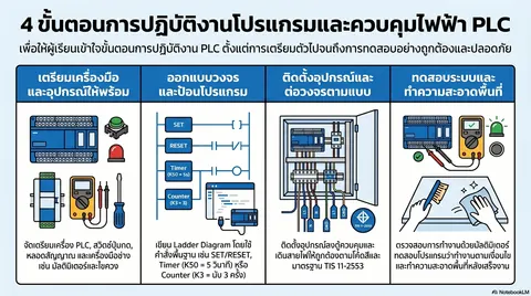 ขั้นตอนการปฏิบัติงานPLC
