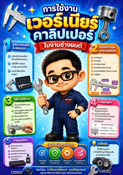 หลักการใช้งานเวอร์เนียร์คาลิปเปอร์