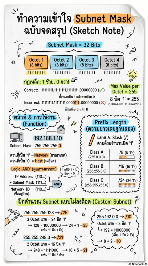 ความหมาย ของ subnet mask