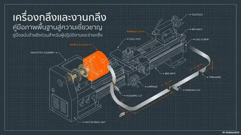 slide เครื่องกลึง