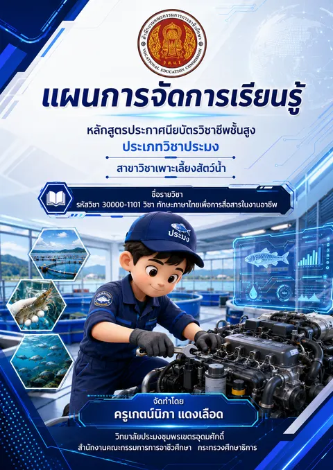 ปกแผนการเรียนรู้วิชาทักษะภาษาไทย