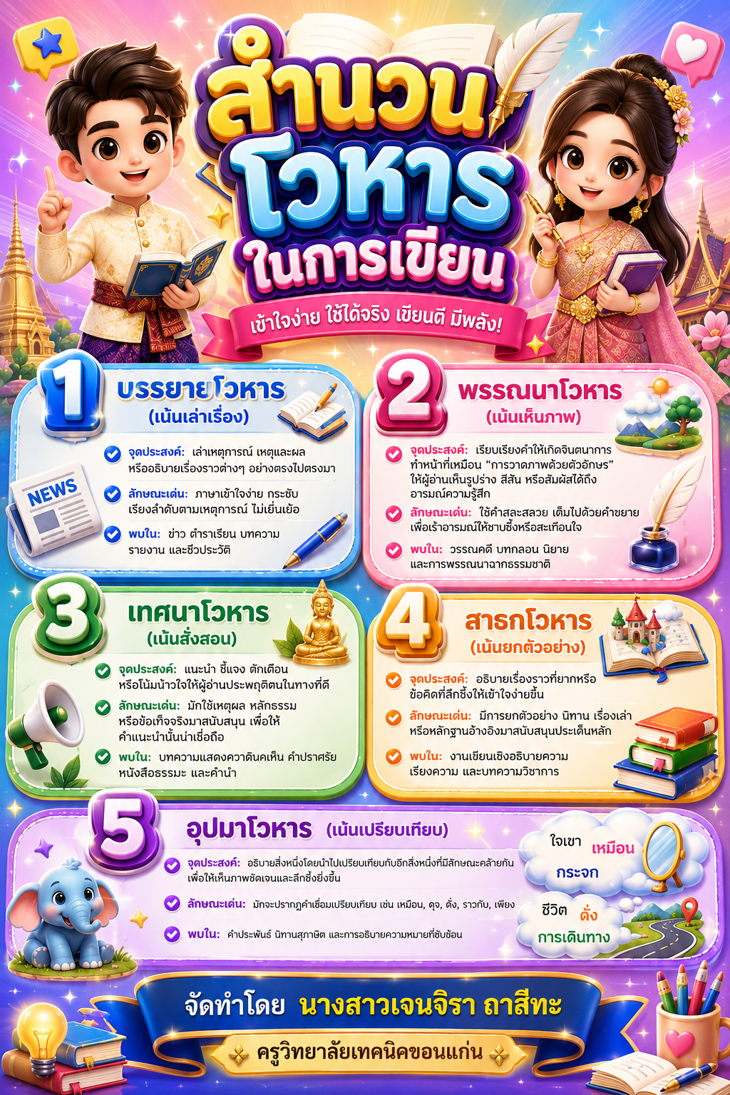 การใช้สำนวนโวหาร