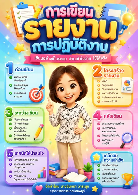 การเขียนรายงานการปฏิบัติงาน