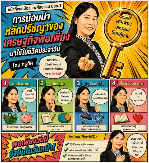 น้อมนำหลักปรัชญาของเศรษฐกิจพอเพียงมาใช้ในชีวิตประจำวัน