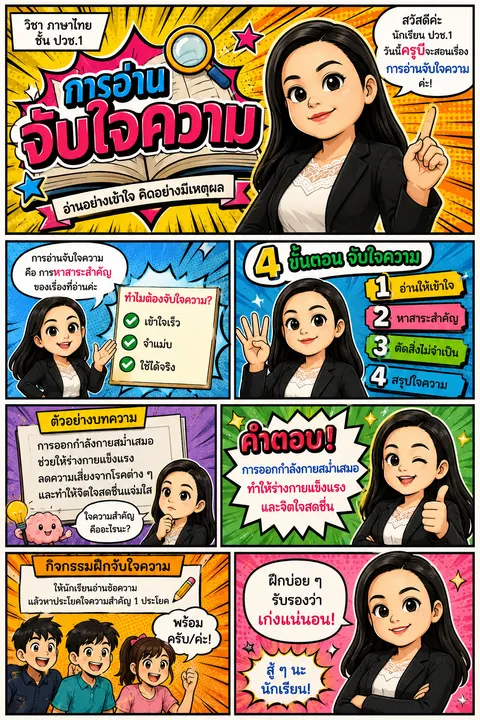 การอ่านจับใจความ