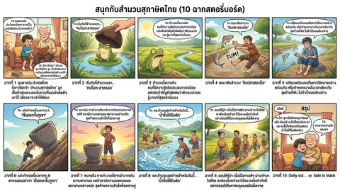 สตอรี่บอร์ด เรื่อง สำนวนสุภาษิตไทย
