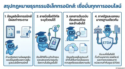สรุปกฎหมายธุรกรรมอิเล็กทรอนิกส์