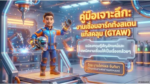 คัมภีร์เจาะลึก งานเชื่อมอาร์กทังสเตนแก๊สคลุม (GTAW)
