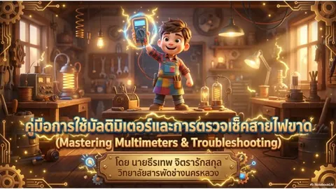 คู่มือการใช้มัลติมิเตอร์และการตรวจเช็คสายไฟขาด