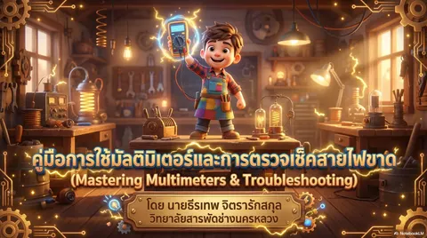 คู่มือการใช้มัลติมิเตอร์และการตรวจเช็คสายไฟขาด