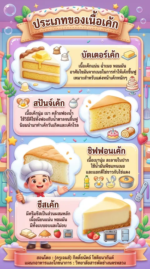 ประเภทของเนื้อเค้ก