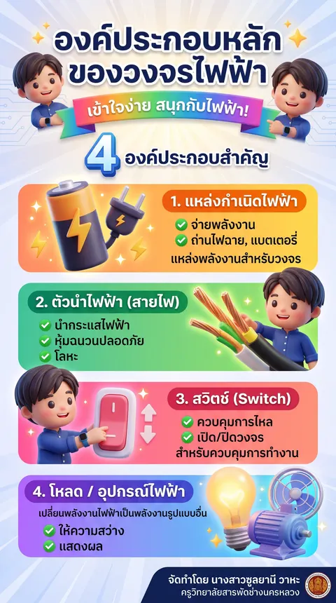 องค์ประกอบหลักของวงจรไฟฟ้า