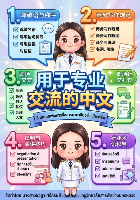 用于专业交流的中文。