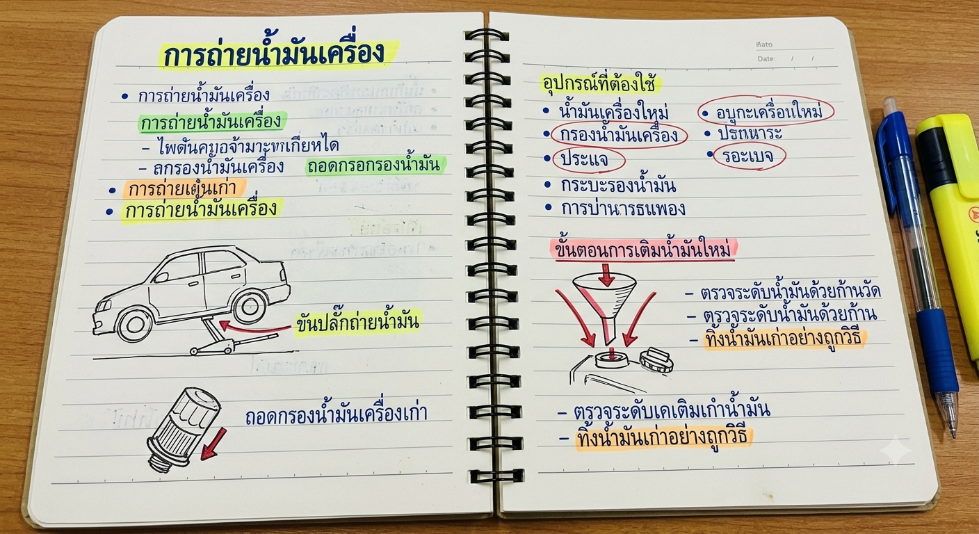 การถ่ายน้ำมันเครื่อง
