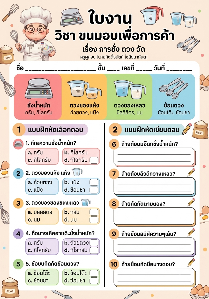 การชั่ง ตวง วัด