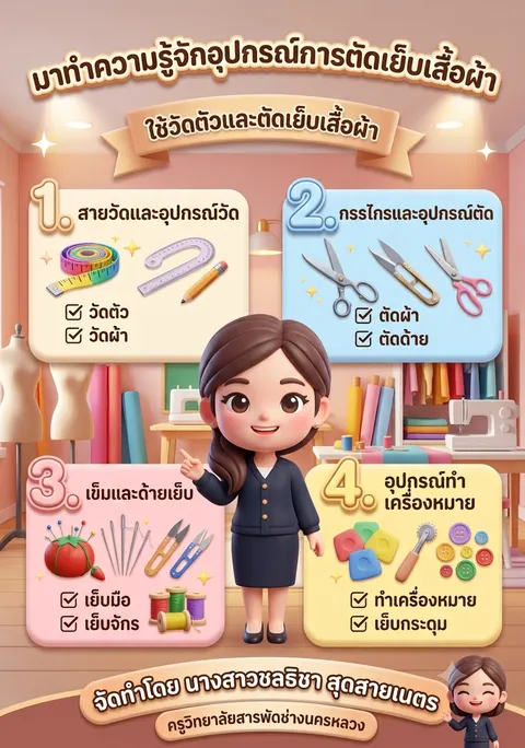 อุปกรณ์การตัดเย็บเสื้อผ้า