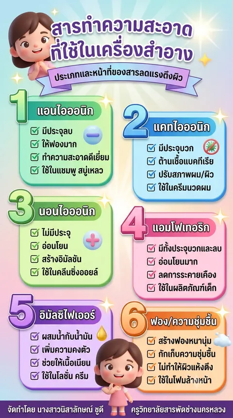 สารทำความสะอาดที่ใช้ในเครื่องสำอาง