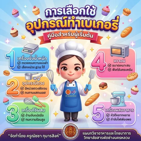 การเลือกใช้อุปกรณ์ในการทำเบเกอรี่