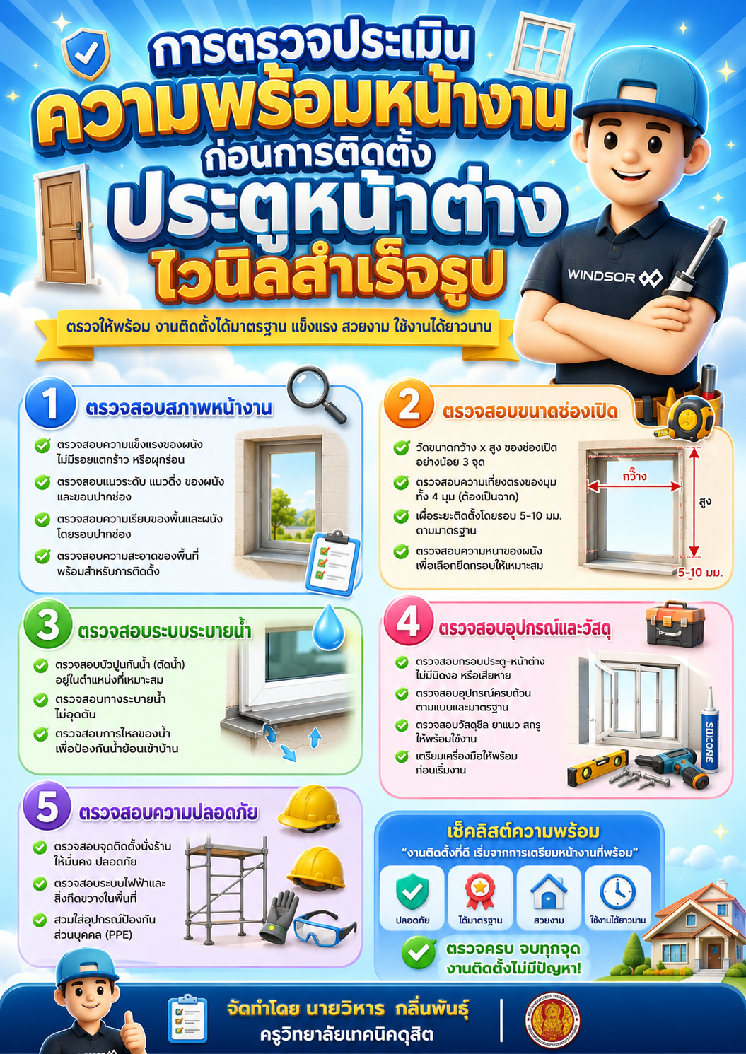 การติดตั้งหน้าต่างสำเร็จรูป ตอนที่ 1