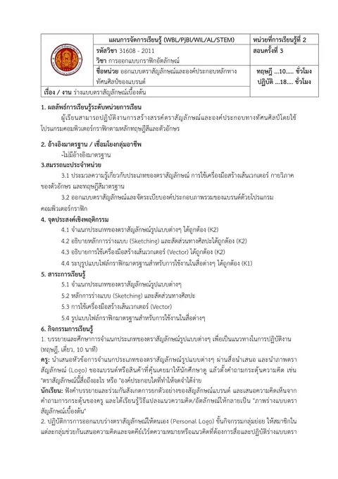 ออกแบบตราสัญลักษณ์และองค์ประกอบหลักทางทัศนศิลป์ของแบรนด์