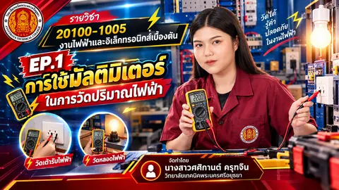 ปกคลิปรายวิชางานไฟฟ้าและอิเล็กทรอนิกส์เบื้องต้น