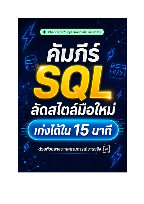 คัมภีร์ SQL ลัดสไตล์มือใหม่ เก่งได้ใน 15 นาที ด้วยตัวอย่างจากงานจริง